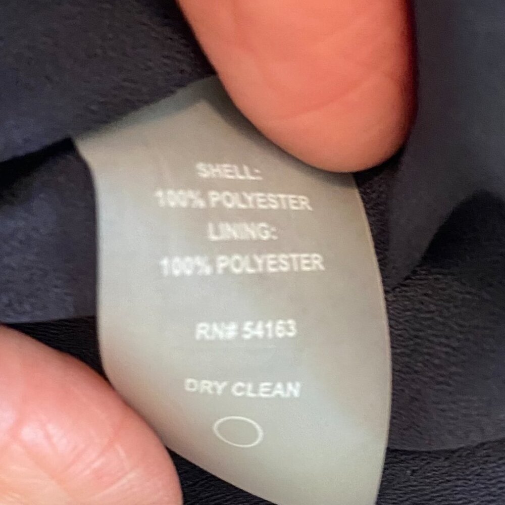 Tommy Hilfiger dress Women's 12 navy green floral high low ruffle feminine - Picture 14 of 14